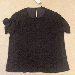 Banana Republic Black and White Dotted Blouse